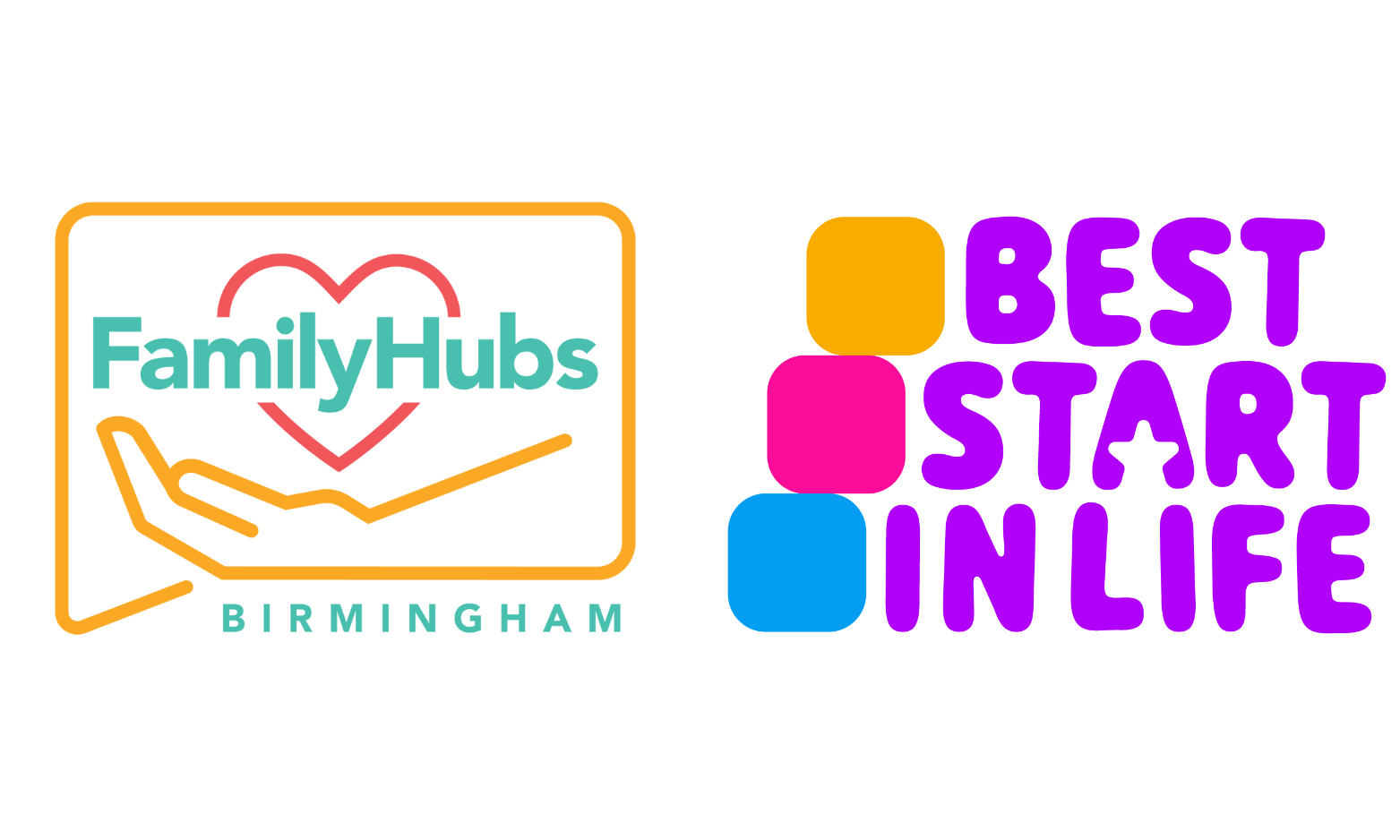 Family Hubs Birmingham and Best Start in Life logos